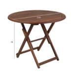 Stalas NANTES D70xH74cm, meranti