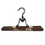 Medžiaginės pakabos kelnėms 3 vnt., rudos spalvos