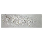 Tapyba aliejiniais dažais 50x150cm, baltos sakuros