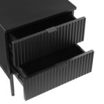 Naktinis staliukas SEQUENCE su 2 stalčiais 45x40xH55cm, juodas - Image 4