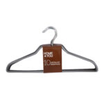 Audinių pakabos 10 vnt. metalinės, pilkos spalvos