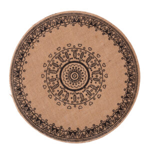 Padėkliukas SUN D38cm, juodas raštas, mišinys