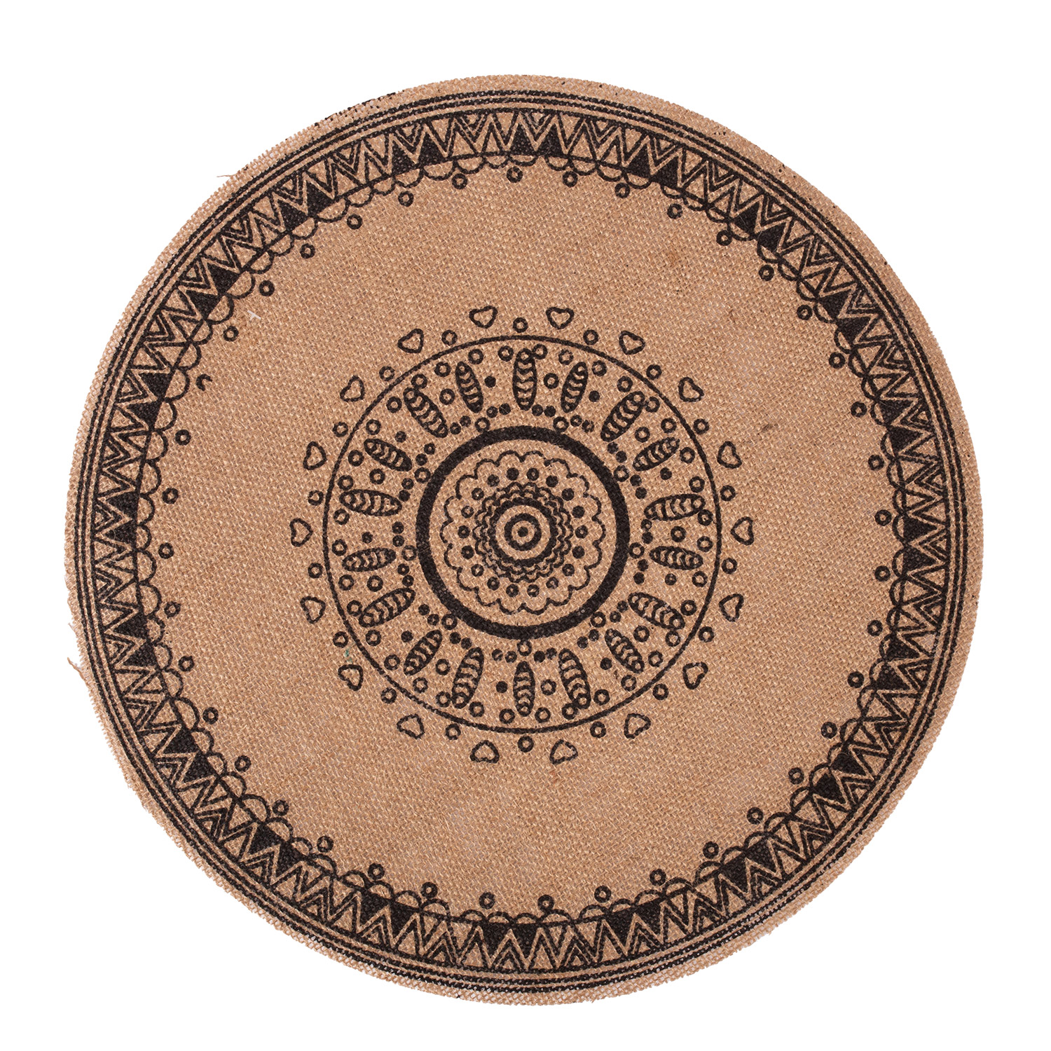 85766 Padėkliukas SUN D38cm, juodas raštas, mišinys - Image 1