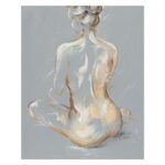 Aliejinė tapyba 80x100cm, sėdinti moteris