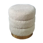 Otomanas LAUREN D35xH38cm, baltas