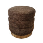 Otomanas LAUREN D35xH38cm, rudos spalvos