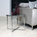 Šoninis staliukas CROSS D55xH45cm, skaidrus