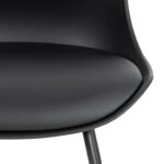 Baro kėdė TINA juoda/juoda - Image 4