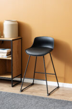 Baro kėdė TINA juoda/juoda - Image 5