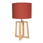 Stalo lempa MEDINĖ, H44,5cm, raudona