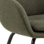 Valgomojo kėdė DORA su porankiu, žalia - Image 6