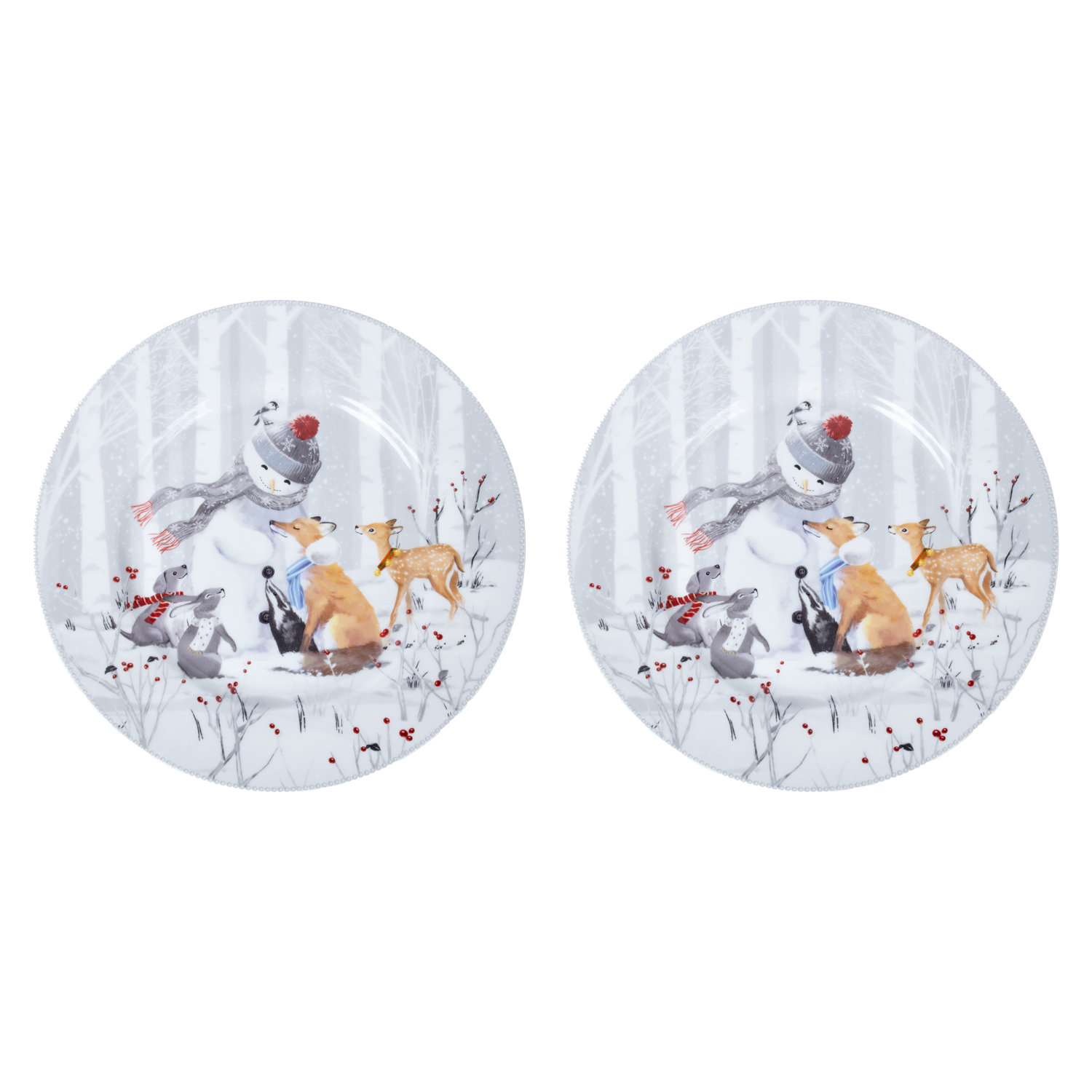 85391 Lėkštės MIA SNOW D26cm 2vnt. dovanų dėžutėje - Image 1