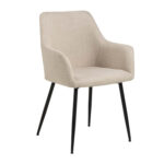 Valgomojo kėdė LIZZY su porankiu, smėlio spalvos