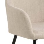 Valgomojo kėdė LIZZY su porankiu, smėlio spalvos - Image 5