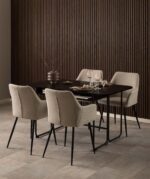 Valgomojo kėdė LIZZY su porankiu, smėlio spalvos - Image 8