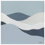 Tapyba aliejiniais dažais 100x100cm, abstrakti jūra