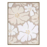 Paveikslas su rėmu 60x80 cm,
smėlio spalvos gėlės