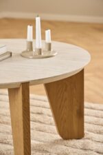 Kavos staliukas DOCKLAND D80xH45cm, smėlio spalvos - Image 5