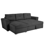 Kampinė sofa-lova WHITBY tamsiai pilka - Image 4