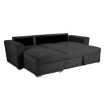 Kampinė sofa-lova WHITBY tamsiai pilka - Image 5