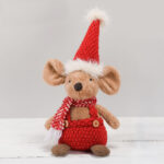 Dekoracija FUN OLIVER H39cm, pelė, raudona