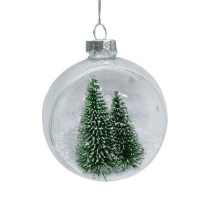 Kalėdų eglutė JOY TREE GREEN D8cm, stiklinė