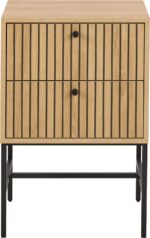 Naktinis staliukas ALBANY 45,6x40xH70cm, natūralus - Image 2