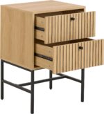 Naktinis staliukas ALBANY 45,6x40xH70cm, natūralus - Image 4