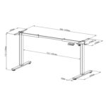 Stalo koja ERGO FIT su 1 varikliu, balta - Image 2