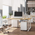 Stalo koja ERGO FIT su 1 varikliu, balta - Image 4