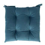 Kėdės pagalvėlė VELVET NEW 40x40cm, pilkai mėlyna