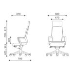 Darbo kėdė DELPHI teal blue - Image 6