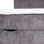 Kontinentinė lova LAARA 90x200cm, grafito spalvos - Image 8