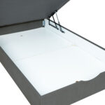 Kontinentinė lova LAARA 90x200 cm, tamsiai pilka - Image 5