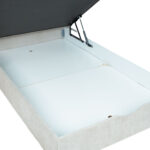 Kontinentinė lova LAARA 90x200 cm, tamsiai smėlio spalvos - Image 5