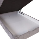 Kontinentinė lova LAARA 120x200 cm, pilka - Image 5