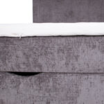 Kontinentinė lova LAARA 120x200 cm, grafito spalvos - Image 7