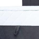 Kontinentinė lova LEVI 120x200 cm, su čiužiniu, tamsiai pilka - Image 6