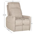 Kėdė KATY su elektriniu mechanizmu ir masažo funkcija, pilka - Image 10