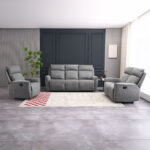 Sofa MAREN, dviejų vietų, su rankiniu mechanizmu, pilka - Image 6