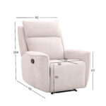 Atlošiamas krėslas MAREN su rankiniu mechanizmu, smėlio spalvos - Image 9