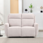 Atlošiama sofa MAREN, 2 vietų, su rankiniu mechanizmu, smėlio spalvos - Image 5