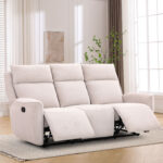 Trivietė sofa MAREN su rankiniu mechanizmu, smėlio spalvos - Image 4