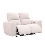 Dvivietė sofa MATIAS su elektriniu mechanizmu, šviesios smėlio spalvos - Image 3