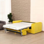 Sofa-lova STELLA su spyruokliniu čiužiniu, geltona - Image 8