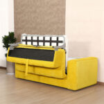 Sofa-lova STELLA su spyruokliniu čiužiniu, geltona - Image 10