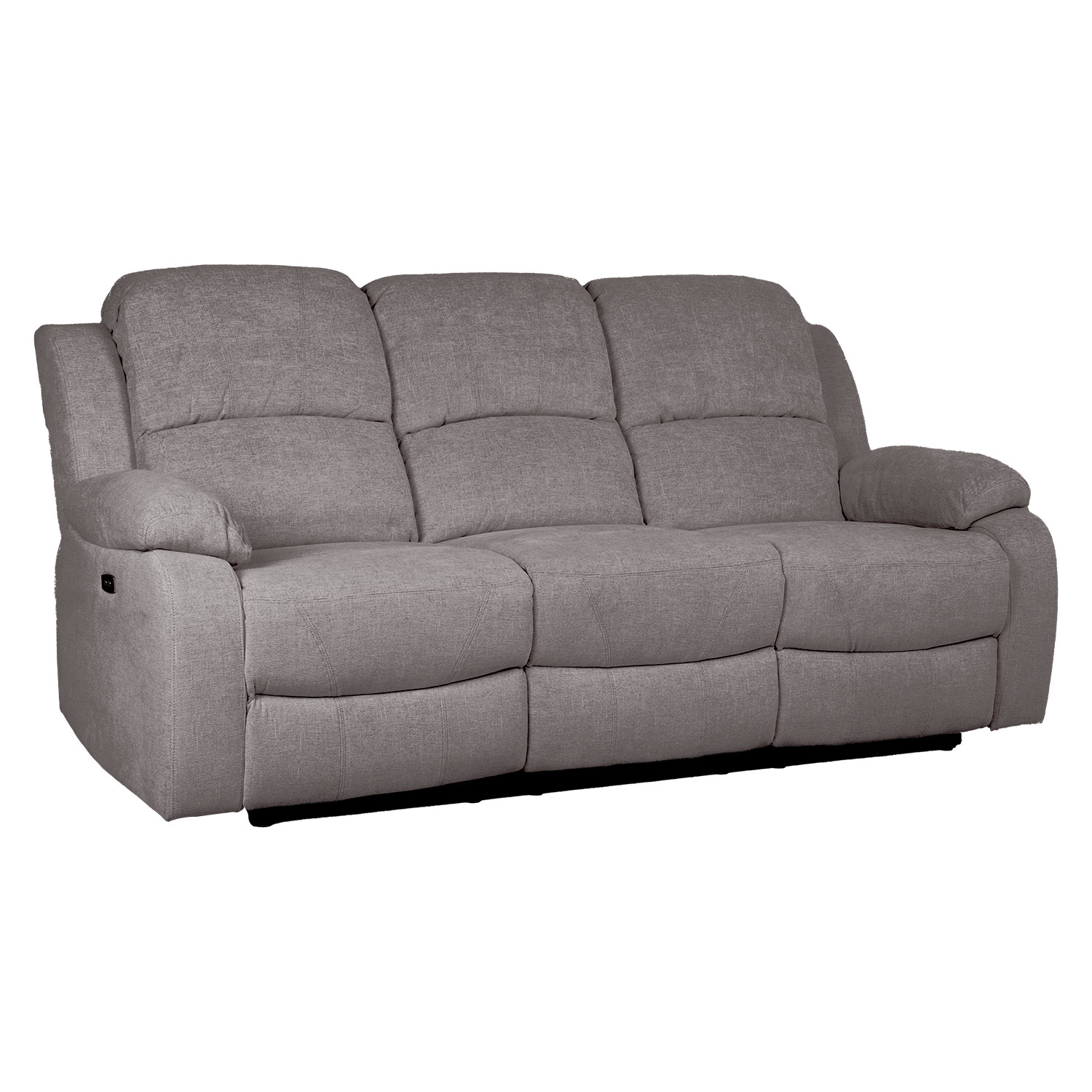 38265 Trivietė atlošiama sofa FELICIA su elektriniu mechanizmu, pilka - Image 1