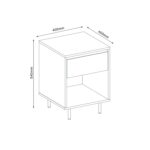 Naktinis staliukas / šoninis staliukas HERTA 40x40x54 cm - Image 4