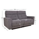 BOSCO 2,5 vietos sofa su elektriniu mechanizmu, pilka - Image 10