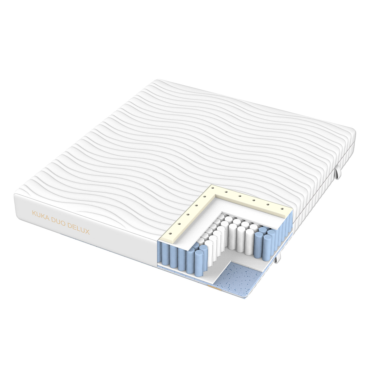 85922 Spyruoklinis čiužinys KUKA DUO DELUX 160x200xH26cm - Image 1